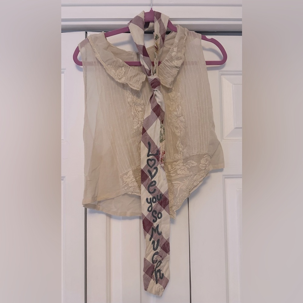 Magnolia Pearl Cream Camisole top only delicate lace top collectors piece
